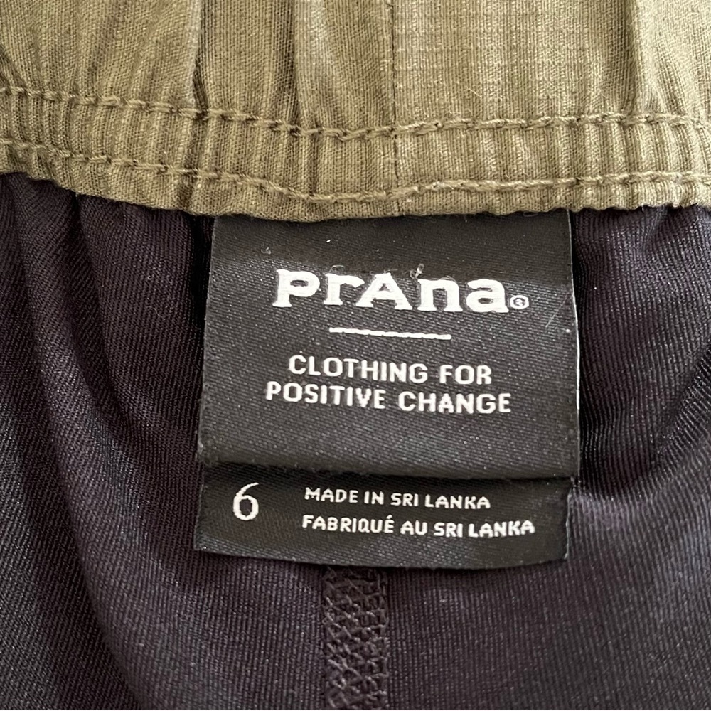 Prana Double Peak Cargo Skort Olive Green Mini Casual Resort Wear Size 6 - Picture 8 of 11